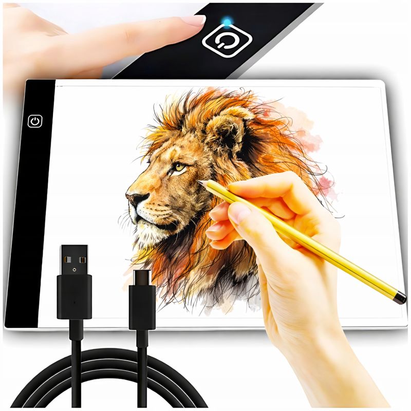 Графический планшет A4, доска для рисования, светодиодный планшет для рисования