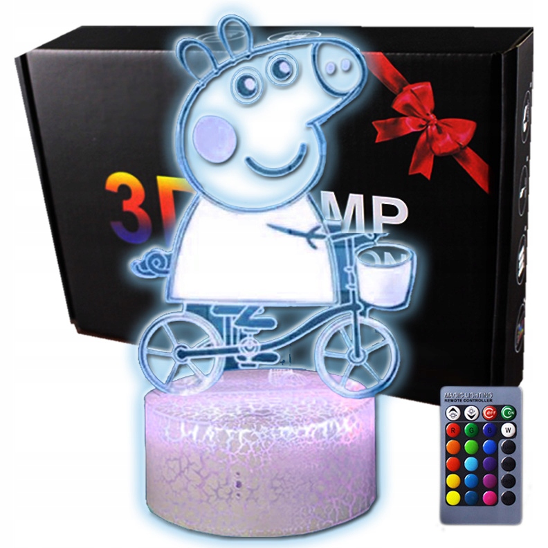 

Lampka 3D nocna led usb pilot Świnka Peppa