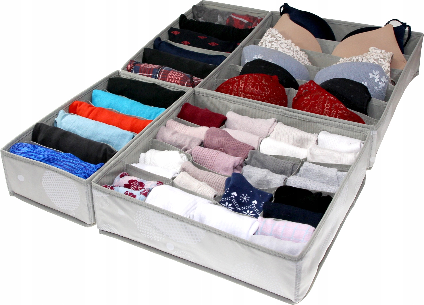 

Zestaw 4 Organizerów Bieliznę Krawaty Do Szuflady