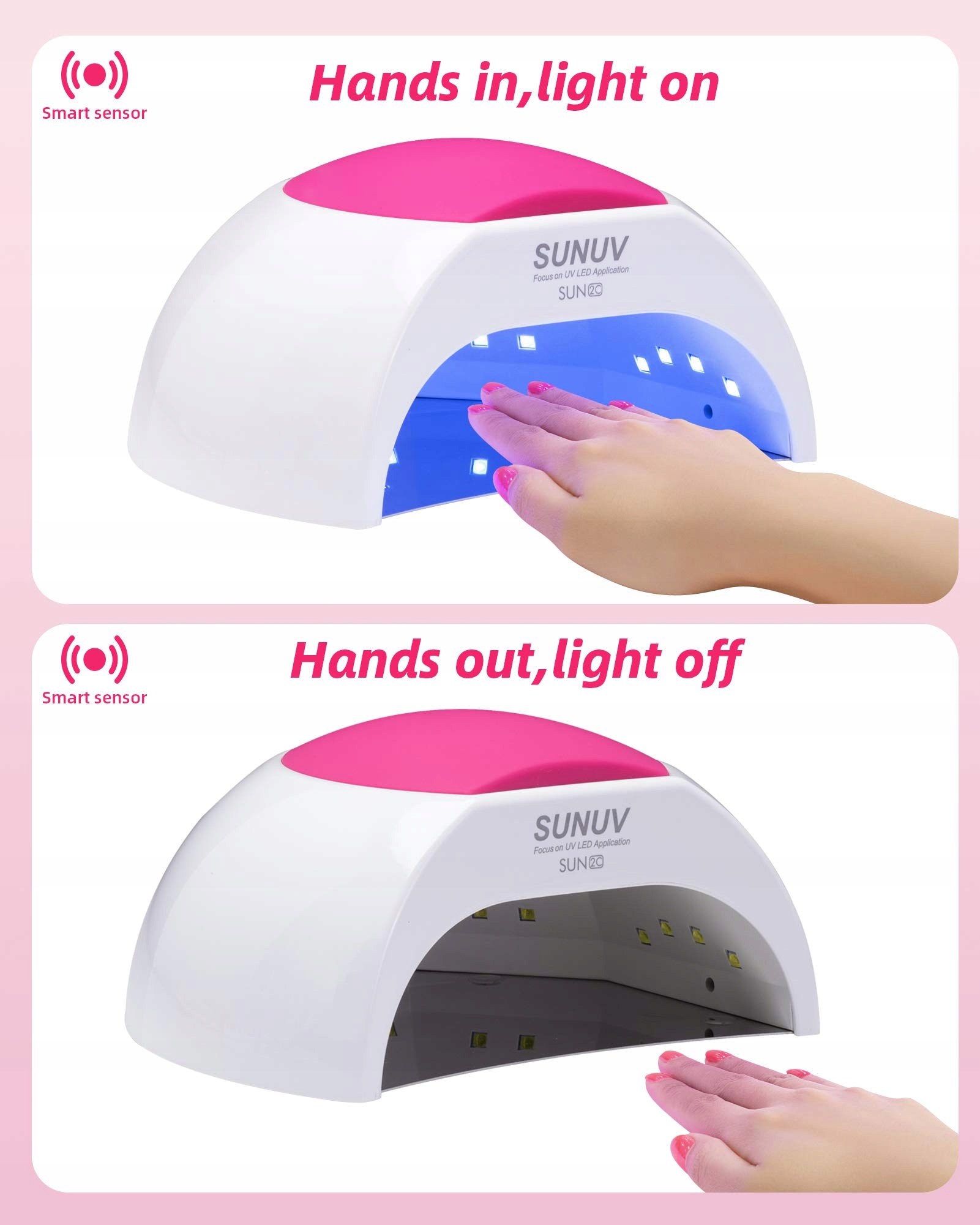 SUNUV SUN2C Lampa UV LED Do Paznokci Żelowych Z Timerem I Sensorem — miniatura 3