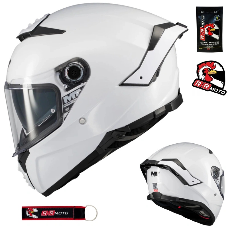 Integrálna motocyklová prilba Mt Thunder 4 Sv Pure Gloss White biela Blenda