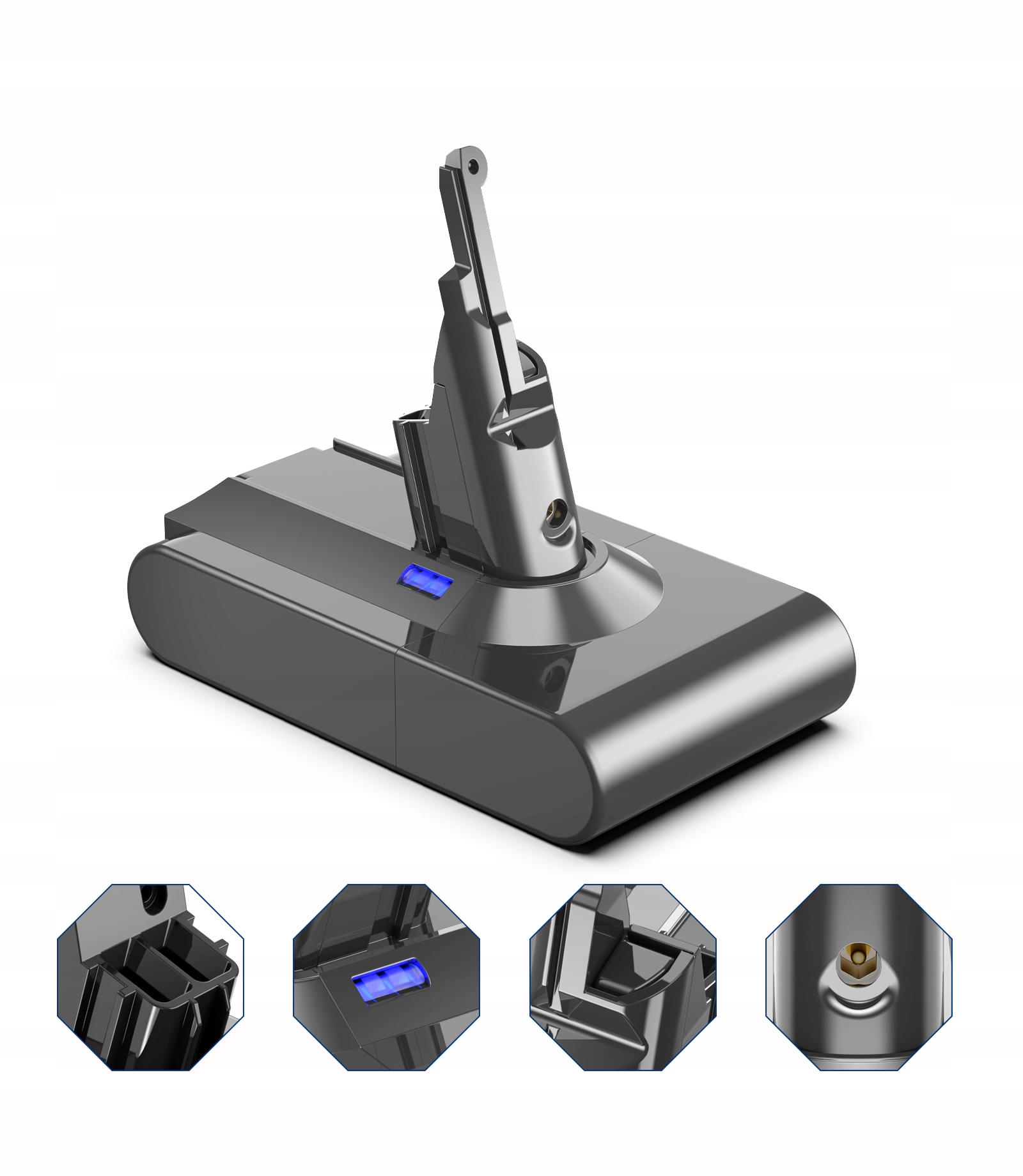 Baterie Akumulátor Napájecí adaptér pro vysavač Dyson V8 SV10 21.6V 4000mAh