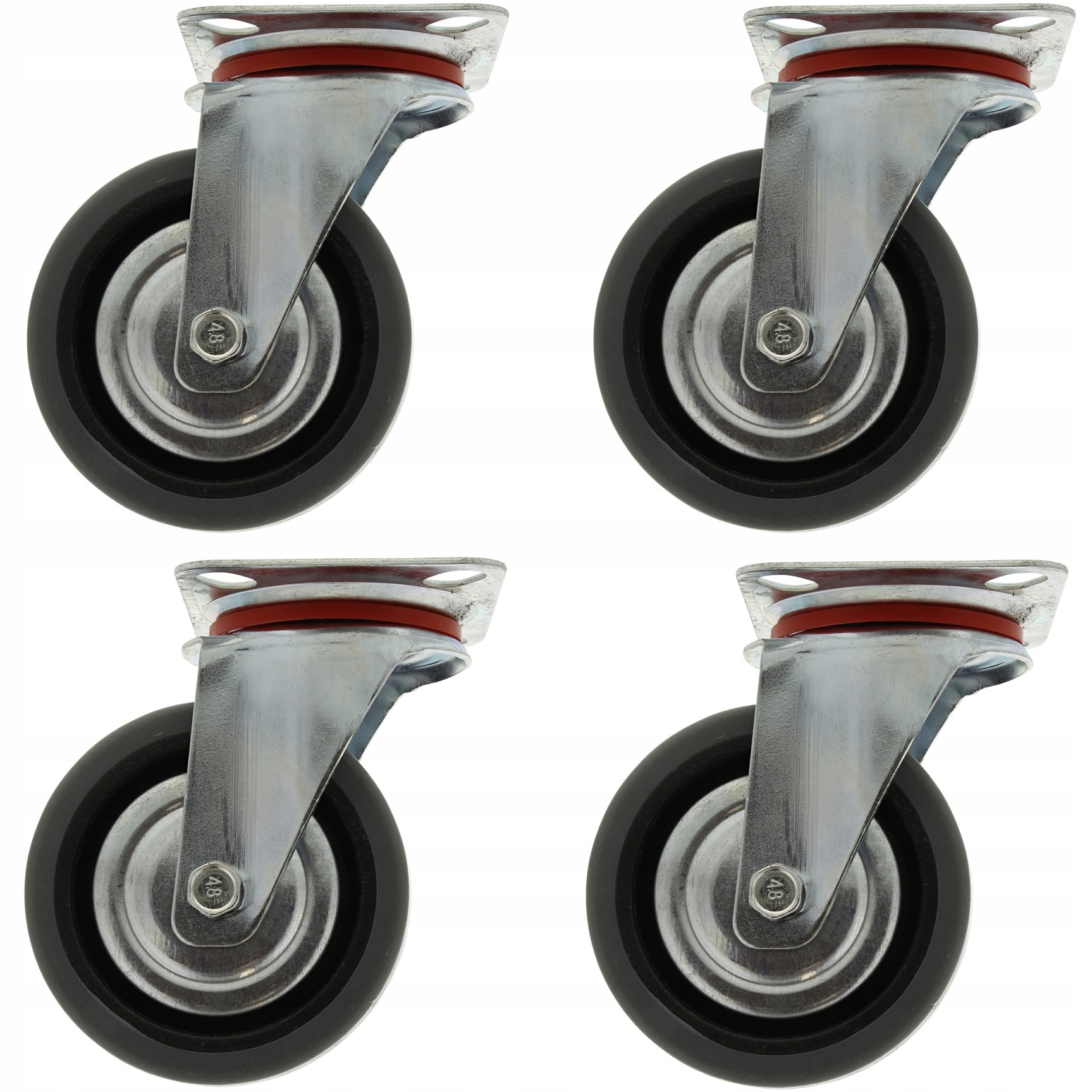ZESTAW 4 KÓŁ KOŁA OBROTOWE 75MM 200KG
