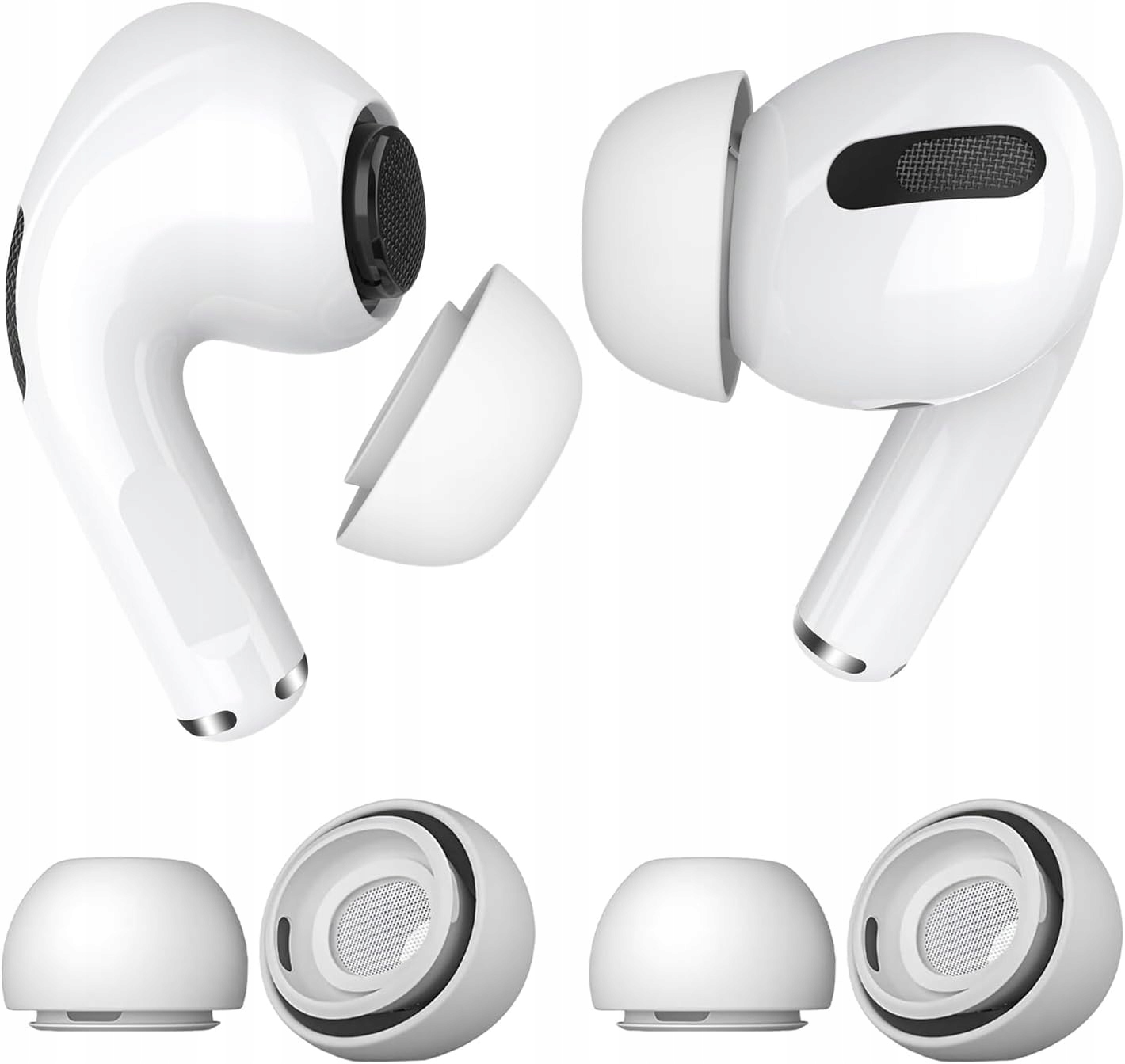 Vyměnitelné Koncovky Sluchátek Do Uší Pro Airpods Pro Silikonové Bílé
