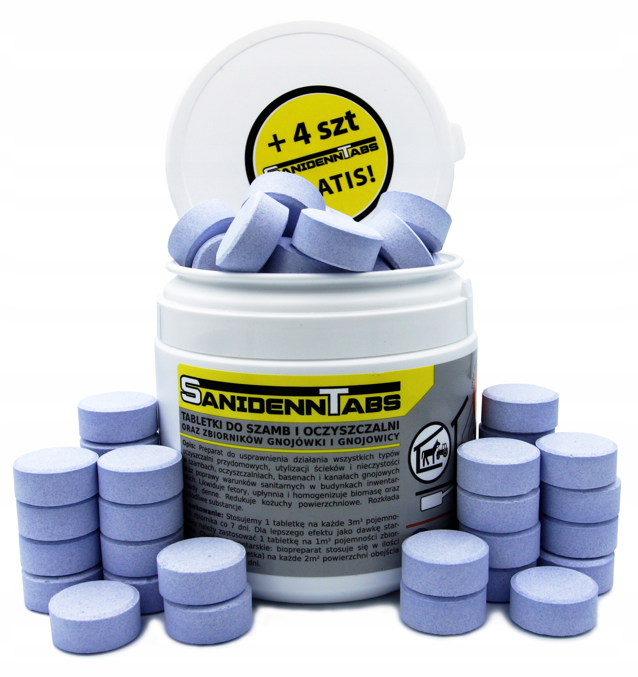 TABLETKI do SZAMBA Sanidenn Tabs 52 BAKTERIE do SZAMBA i OCZYSZCZALNI ROK