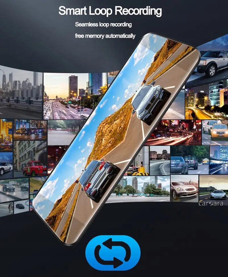 9.66’ Carplay Streaming Rearview Mirror Car Recorder EAN (GTIN) 9316749826520