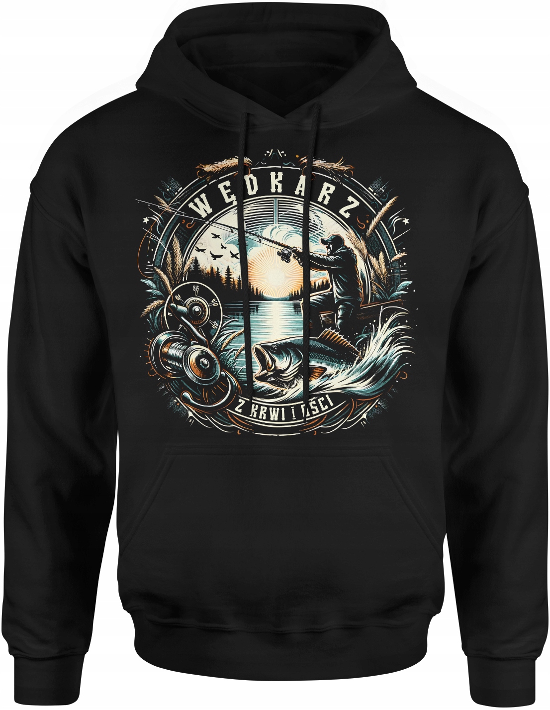 Dla Wędkarza Bluza Męska Wędkarz Ryba Na Ryby Z Nadrukiem Rozm XL