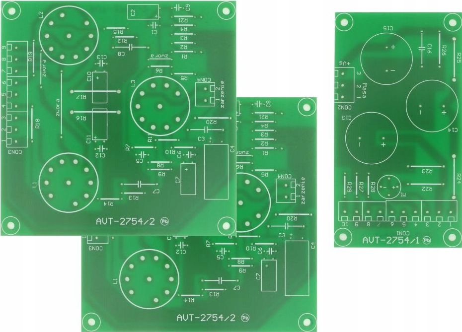 Wzmacniacz lampowy stereo , AVT2754 PCB