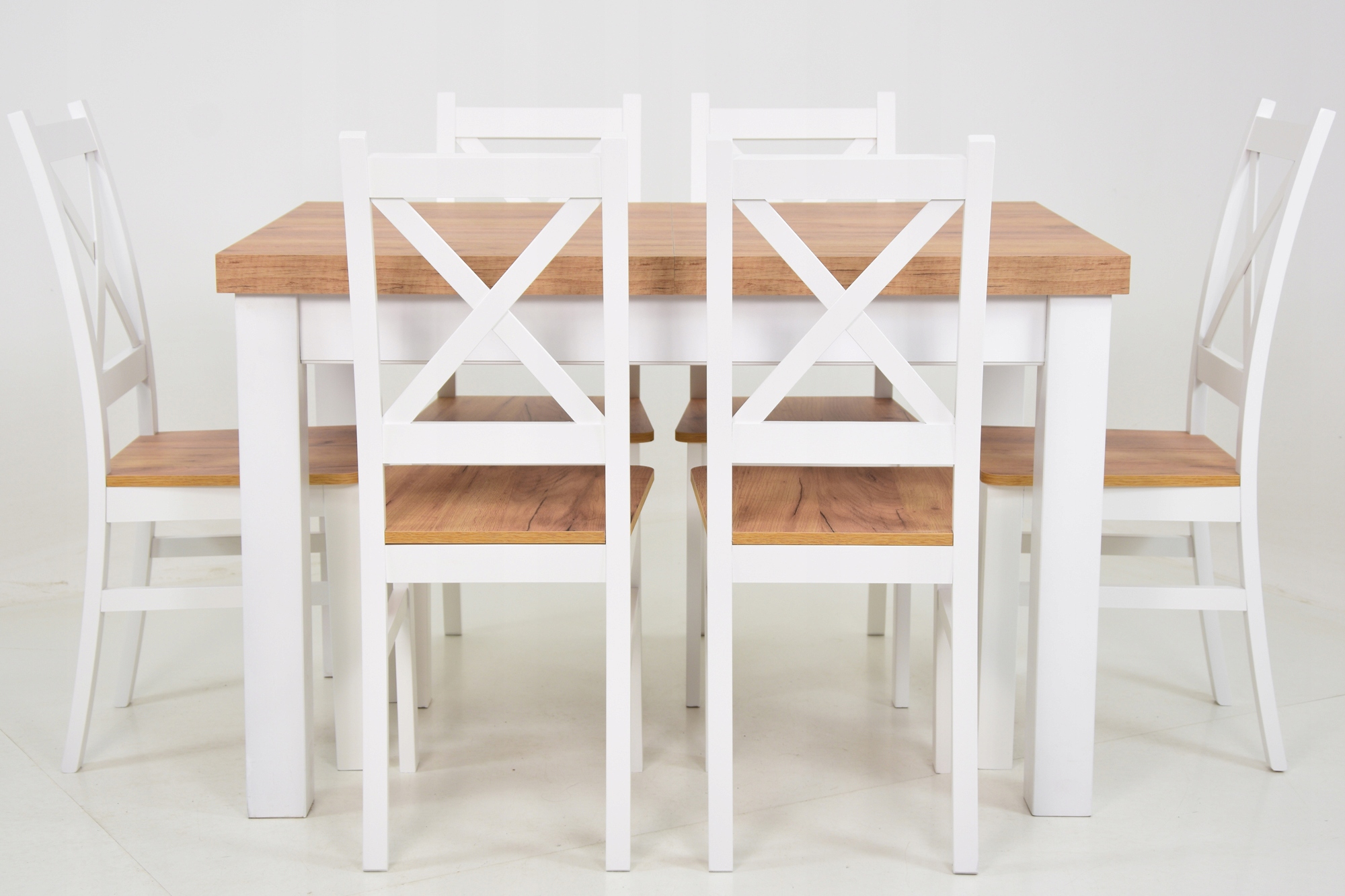 Masywny Rozkładany stół SKANDYNAWSKIE krzesła 6szt Kod producenta K-1 + S-7