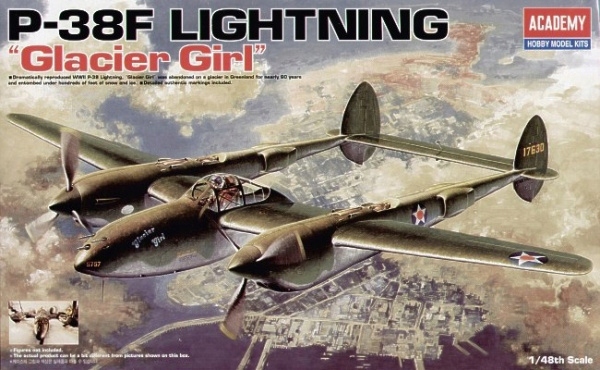 Academy 12208 P-38F Lighting Glacier Girl 1:48