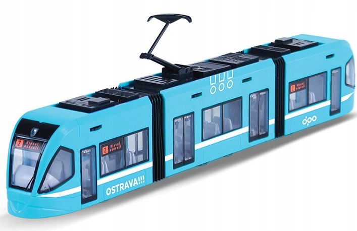 Czeski Tramwaj 47CM Retro Tramwaj Ostrava Niebiesk