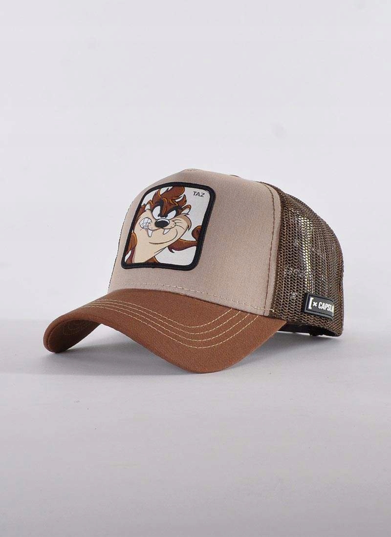 Czapka z daszkiem Capslab LOONEY TUNES TAZ brązowy Trucker Marka Capslab