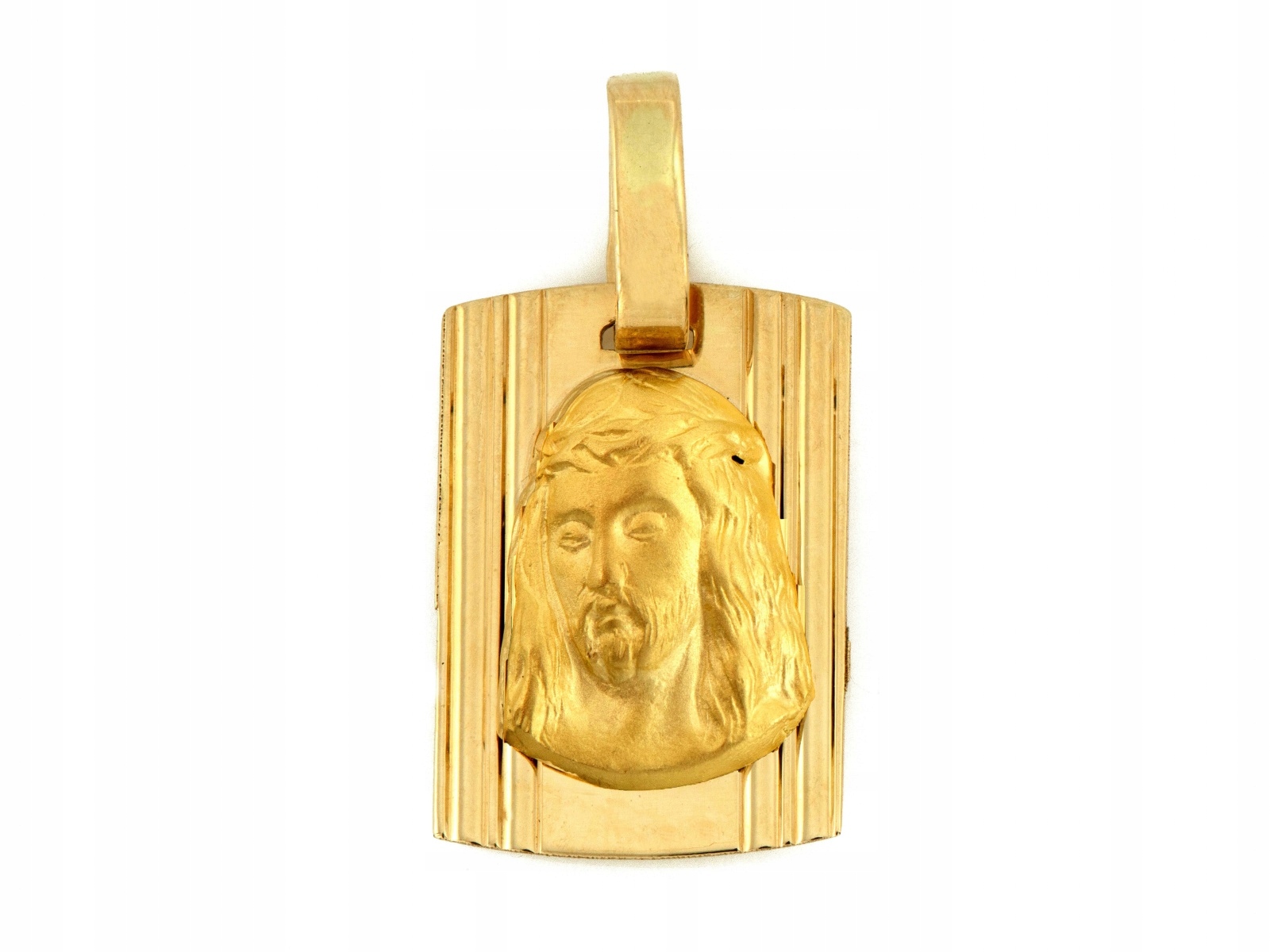 Zlatý medailonek 585 vojenská známka obdélníkový plech s Ježíškem 1.2 g dárek