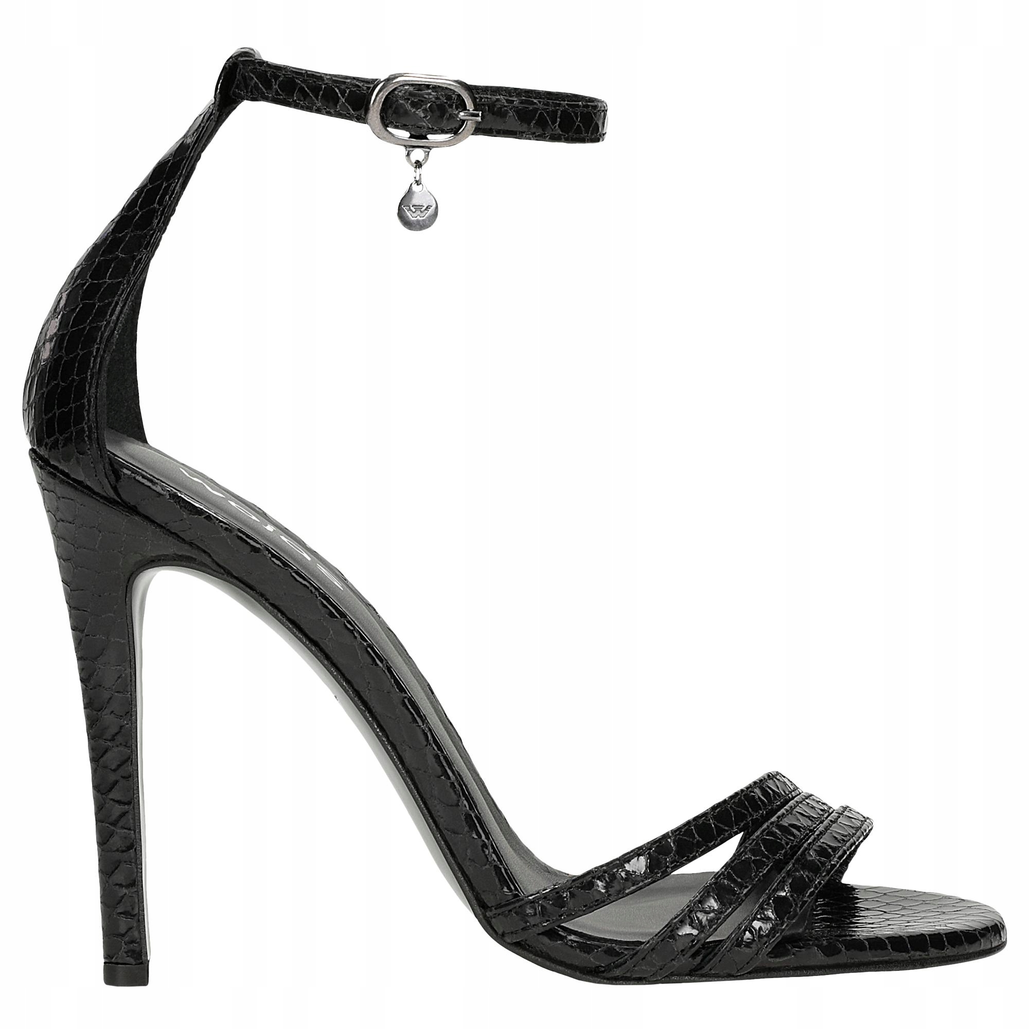 Dámské černé večerní sandály na vysokém podpatku Wojas vel. 37