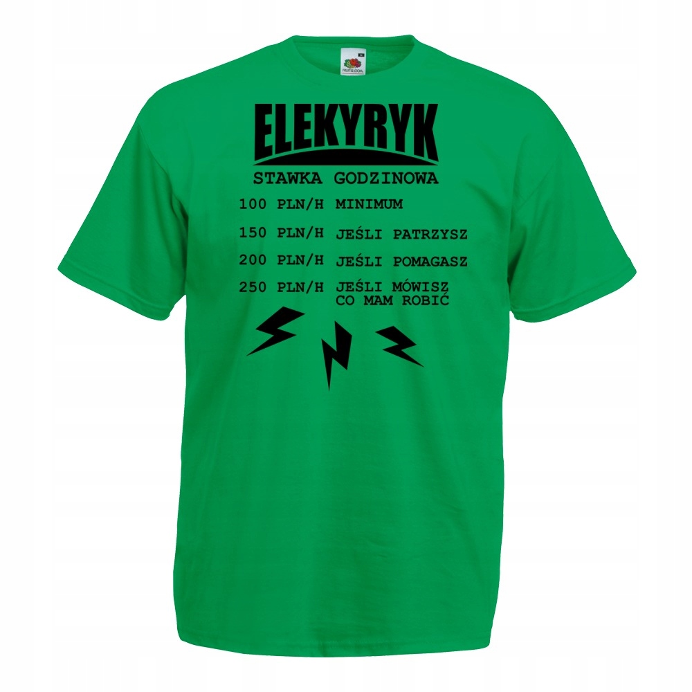 

Koszulka elektryk dla elektryka L zielona