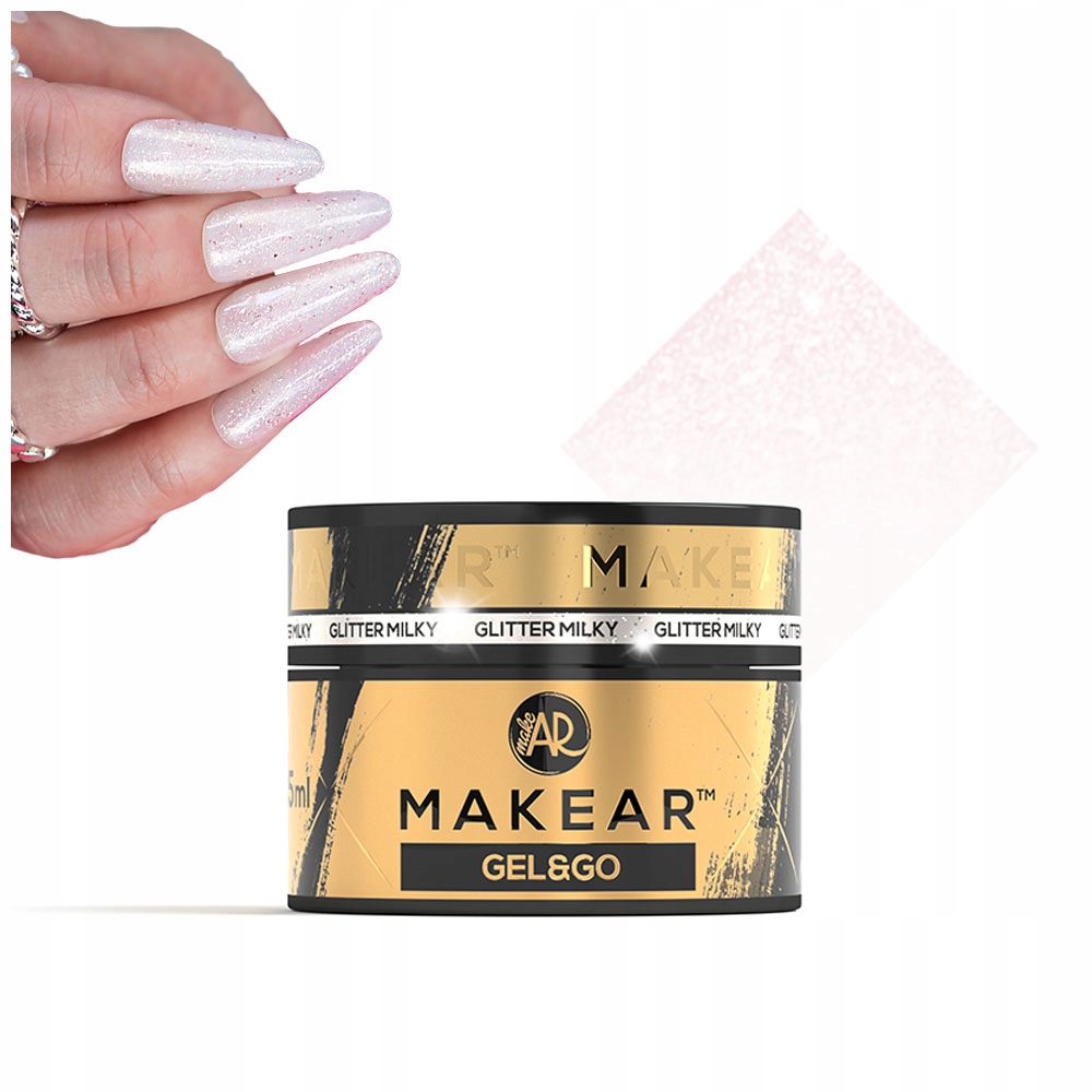 

Żel Budujący Makear Gel&Go Glitter Milky 15 ml