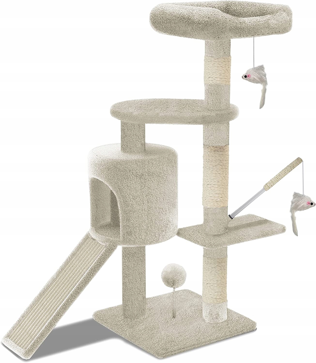 Levně Škrabadlo vysoké, pelíšek, škrabací sloupek, věž Vounot 101 160 cm