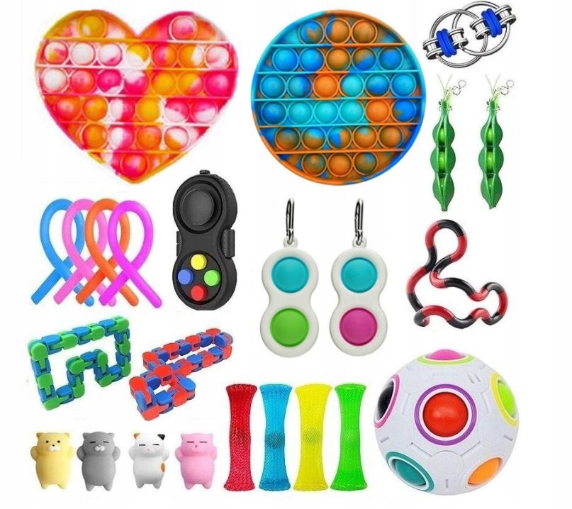 

Zestaw Zabawek Antystresowych Fidget Toys Pop it E