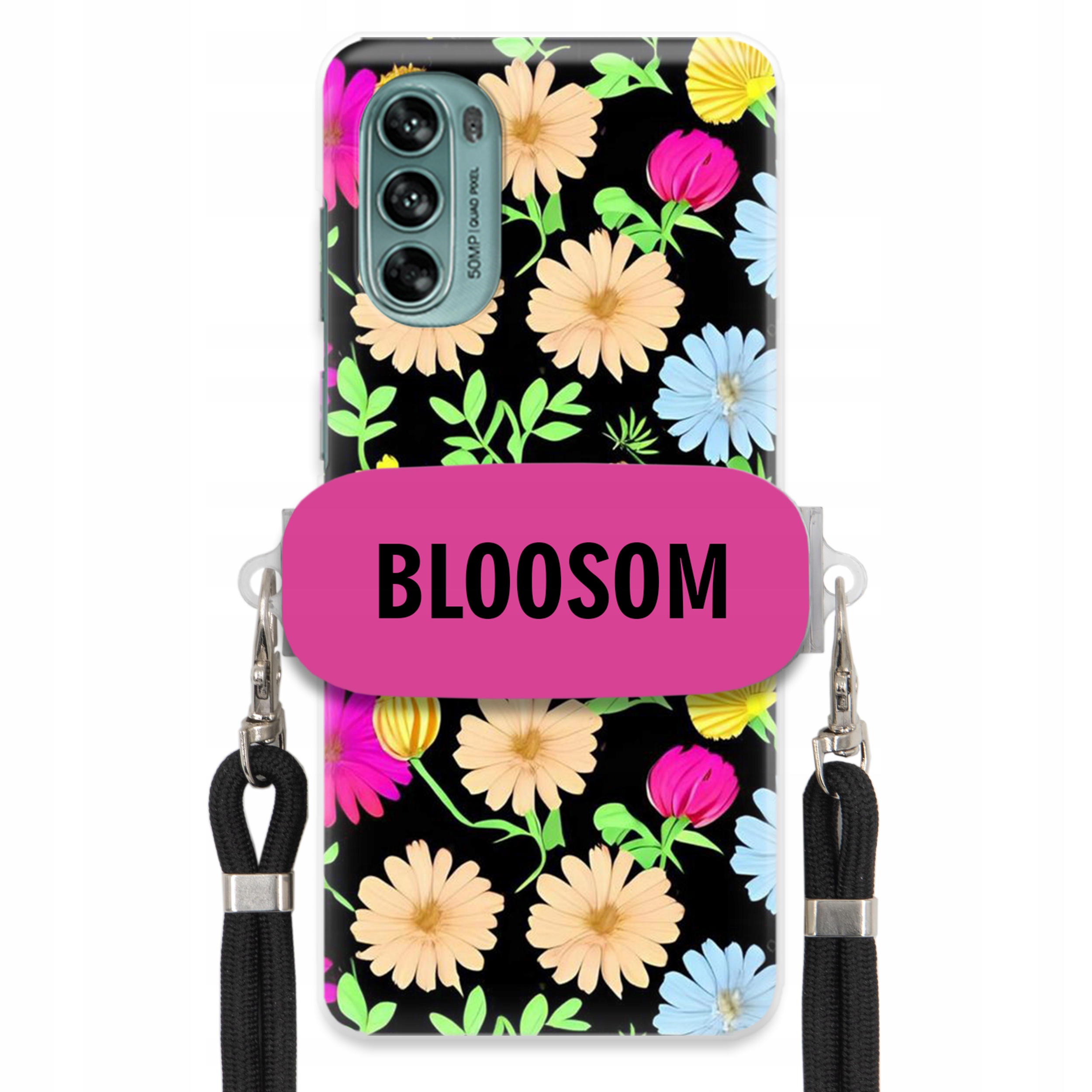 Pouzdro Držák Crossbody Pro Motorola G62 5G Kryt Case Květiny Bloosom Flower
