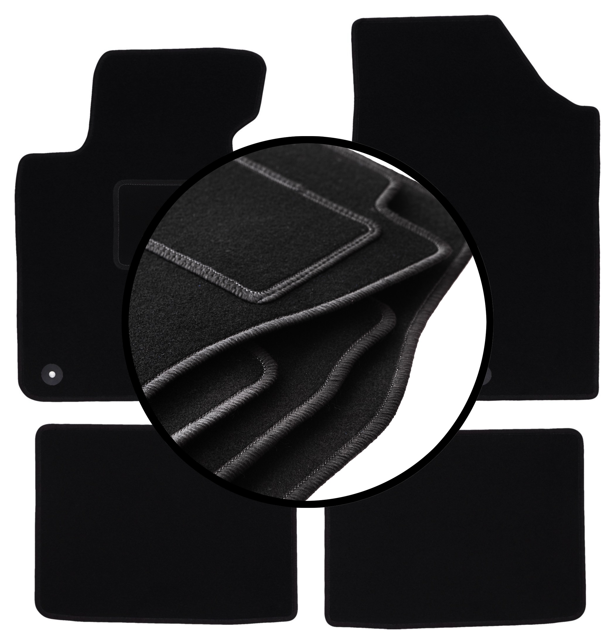 Velurové koberce komplet pro: Hyundai i40 kombi, sedan (2011-)