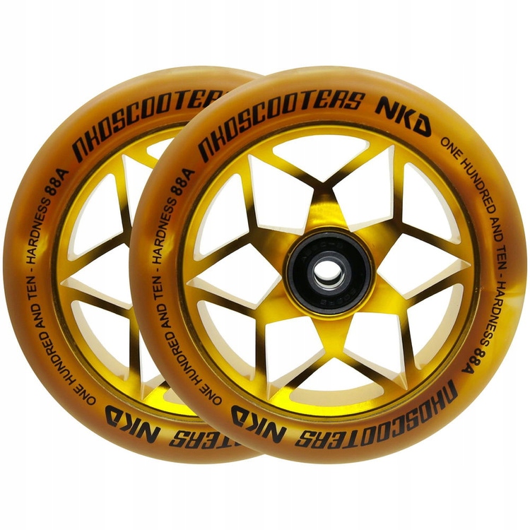 Kola pro koloběžku Nkd Goat Stunt Scooter Wheels Zlatá 110 mm