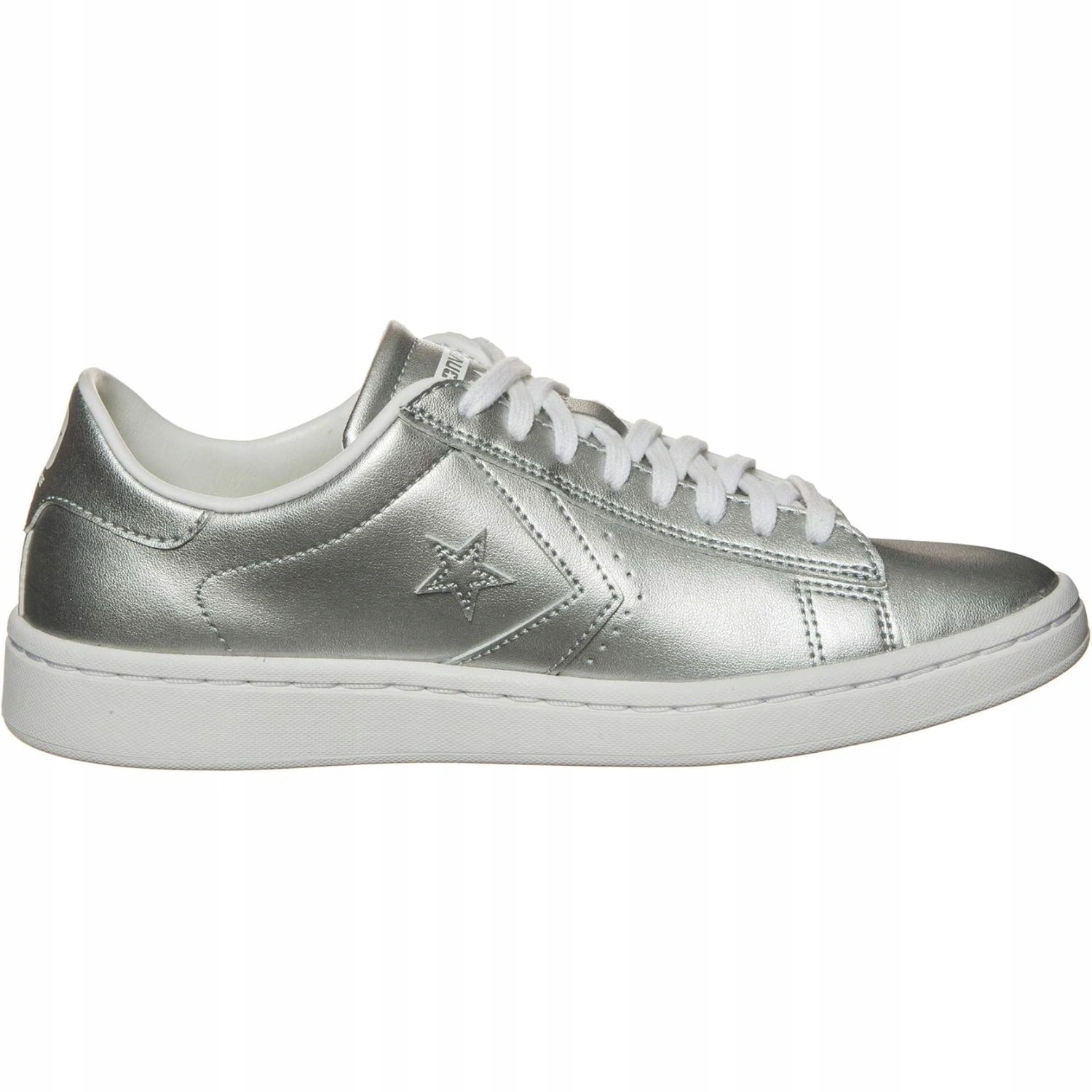 Dámské boty Converse Pro Leather stříbrné, ekokůže, pohodlné tenisky, velikost vel.