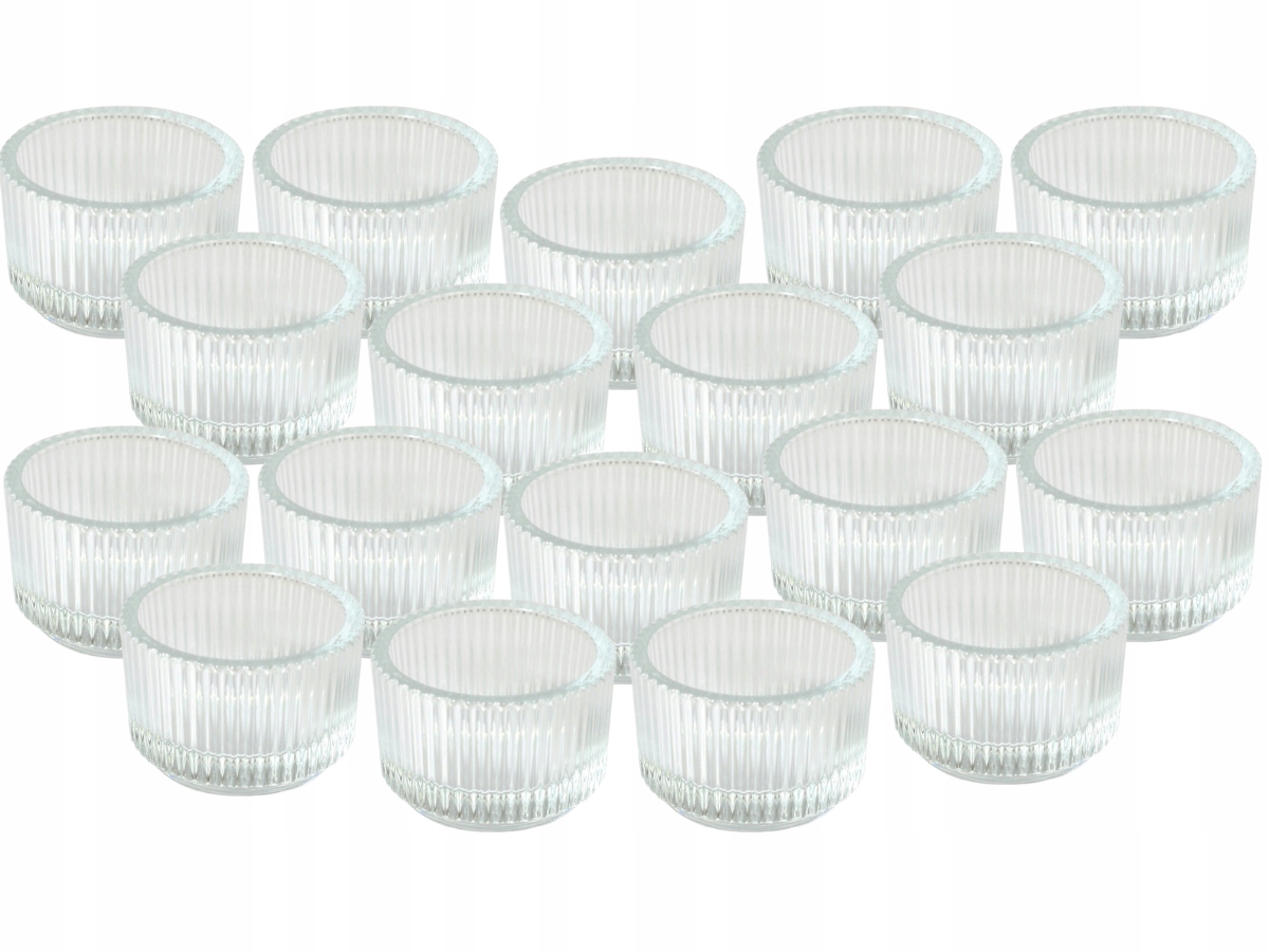 

Świecznik szklany tealight mały okrągły A1 18 szt.