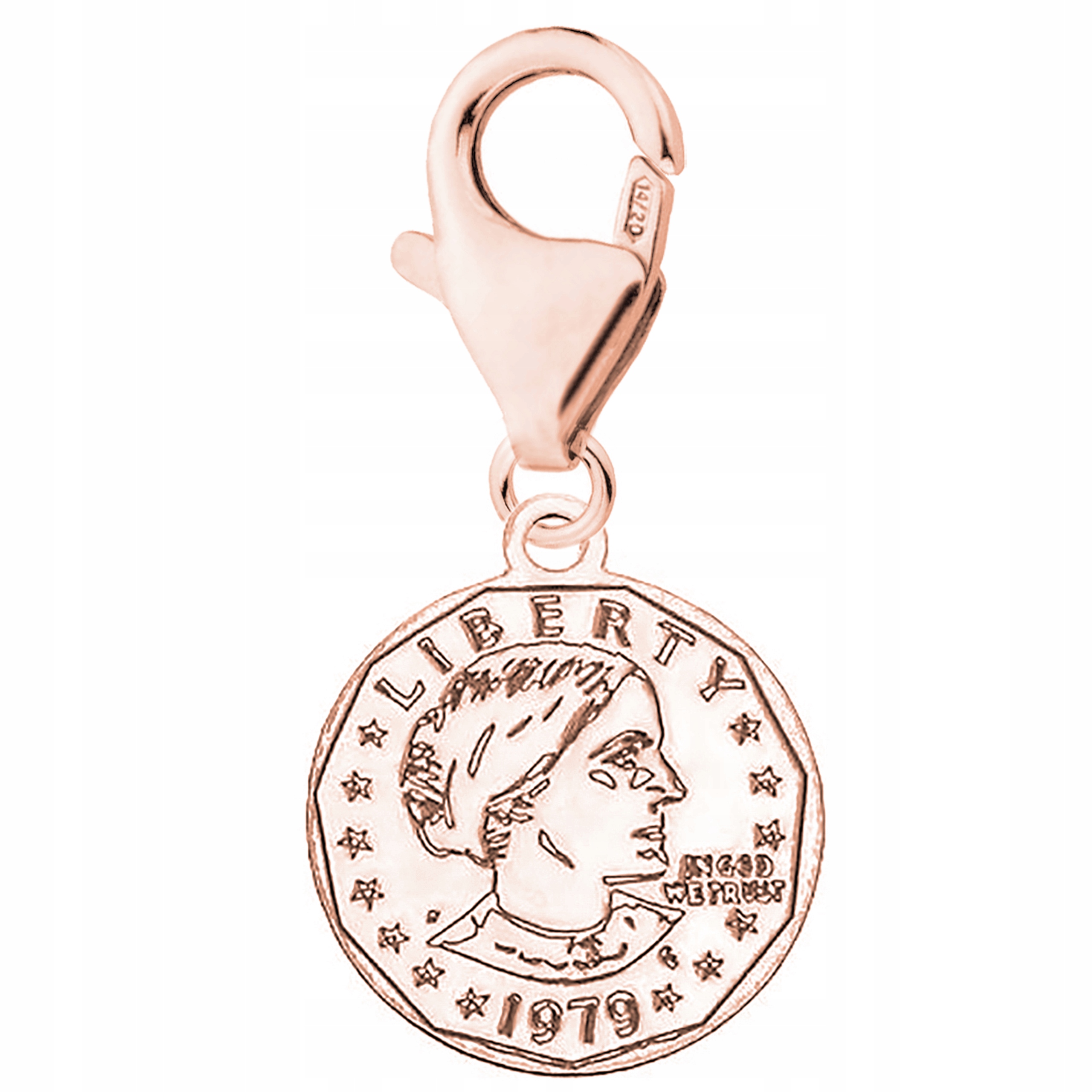 Přívěsek Mince růžové zlato stříbro 925