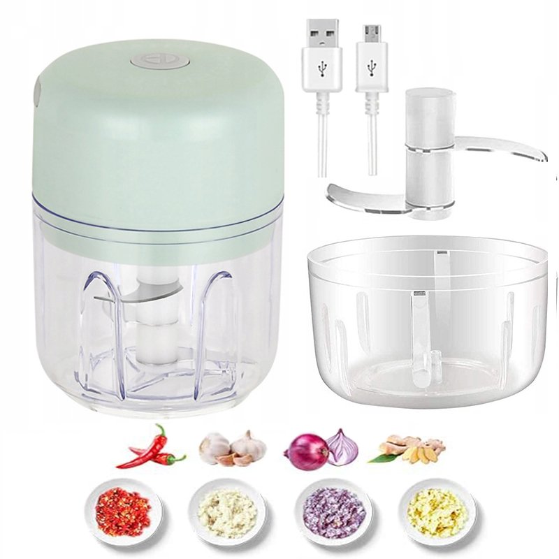 Mini Elektryczny Rozdrabniacz Czosnku 250+100ML USB