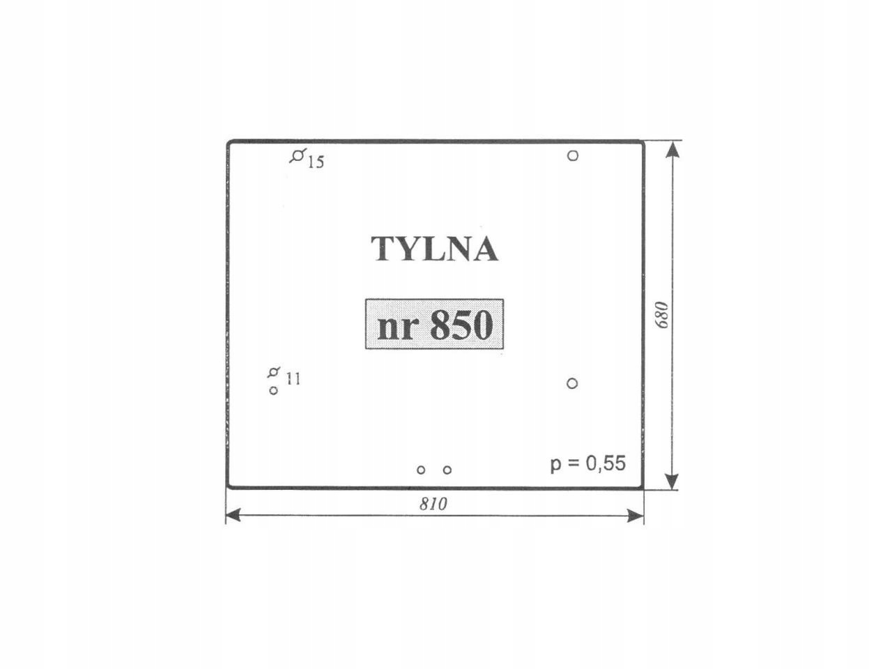 SZYBA TYLNA RENAULT 850, 7701350717