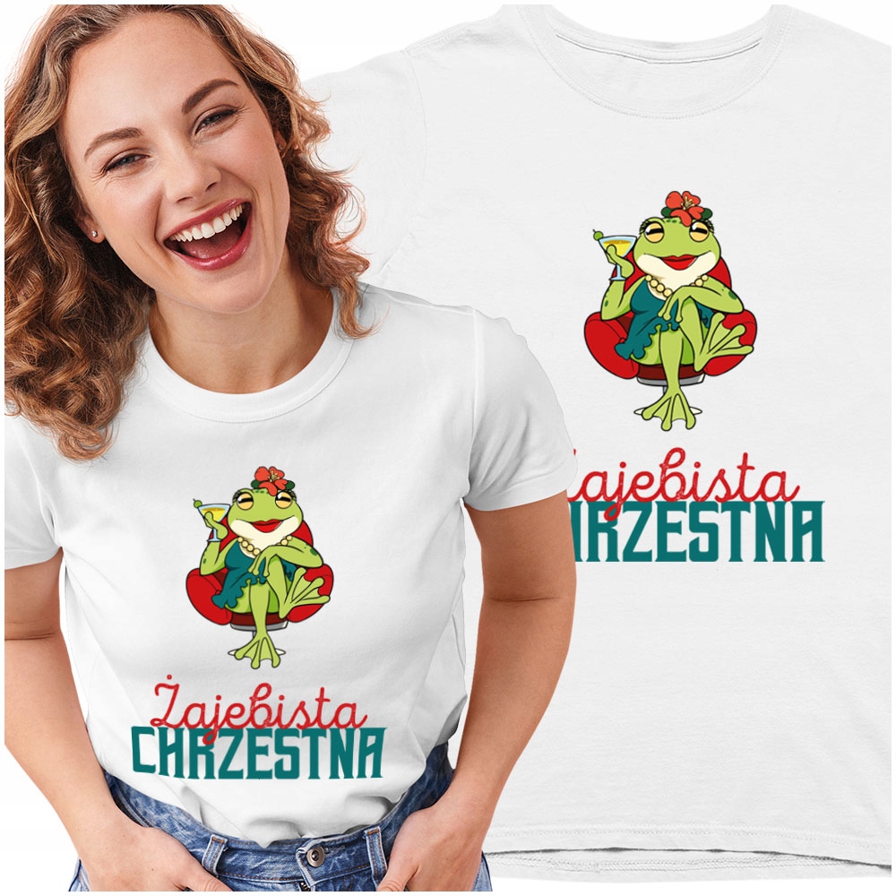 

Chrzestna Zajebista Zaba Prezent Chrzestnej 2XL