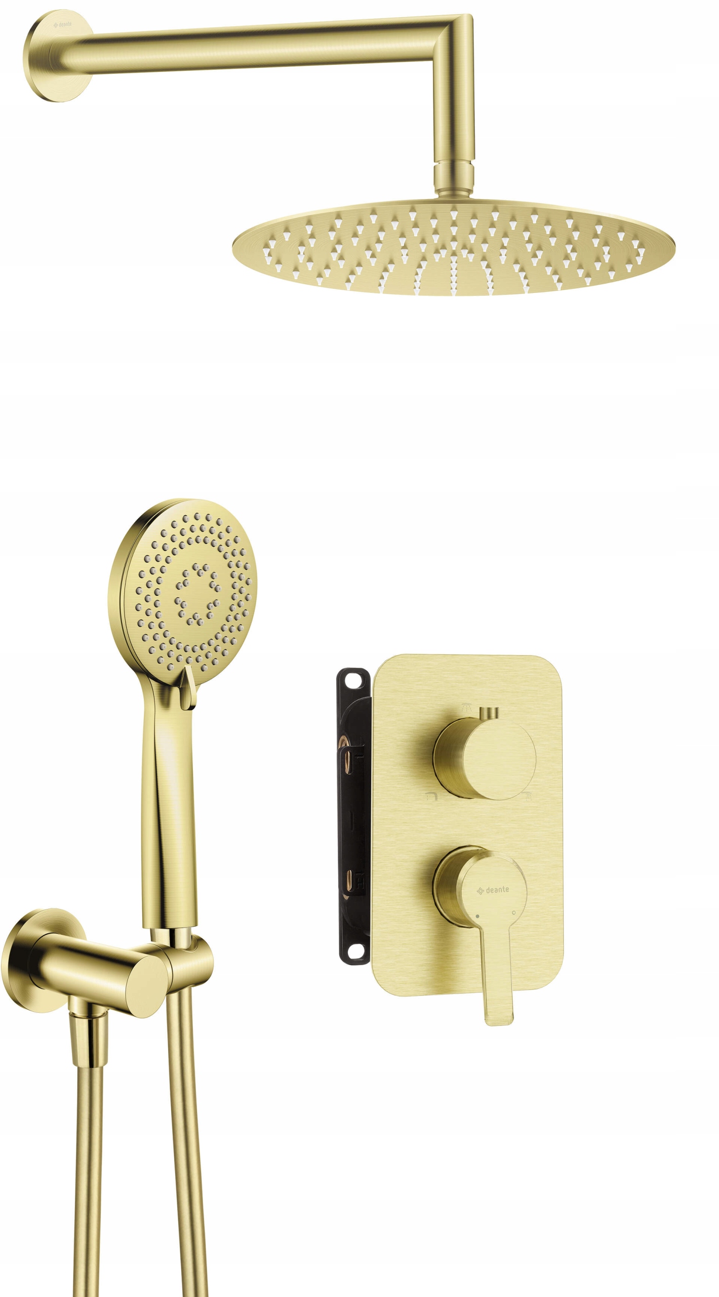 Podomietkový sprchový set Miešací box Zlato kartáčovaný