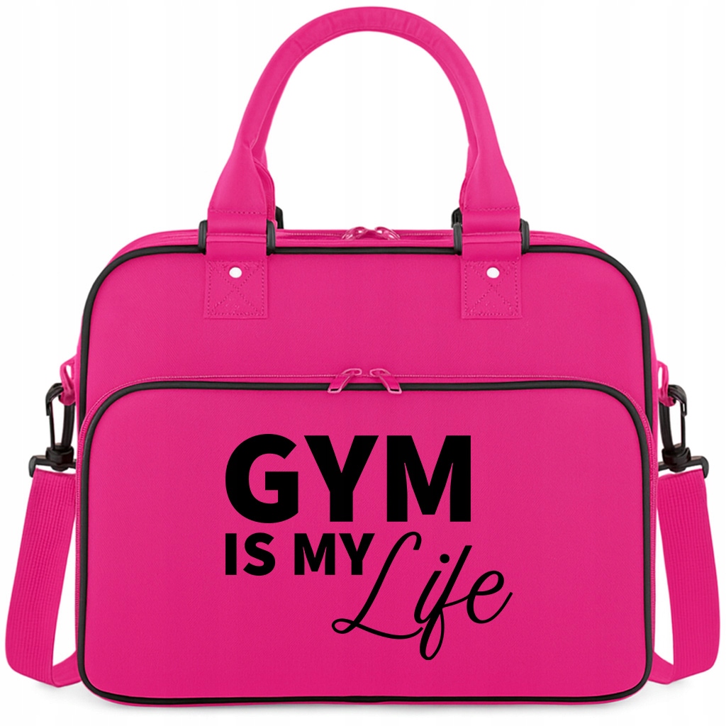 Torba Różowa Gym Is My Life Na Siłownię Trening Pilates Fitness Sportowa
