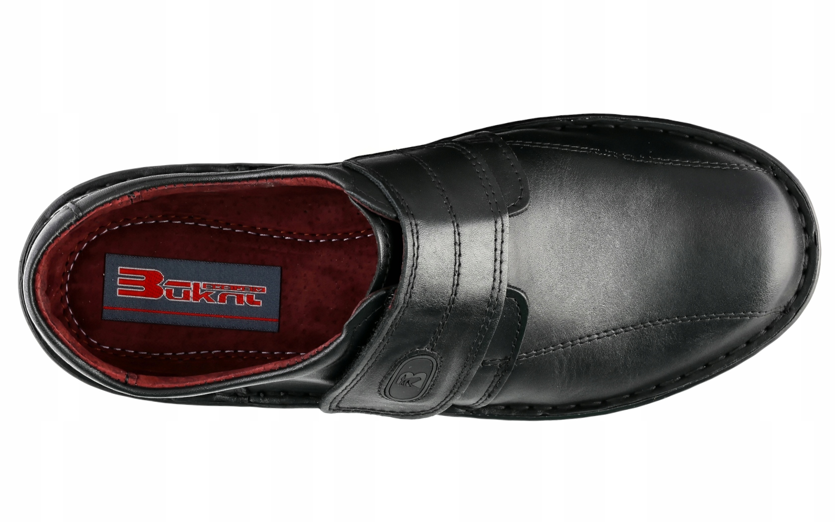 Buty męskie skórzane POLSKIE mokasyny RZEP 42 Kod producenta BUK.270.001.CZA