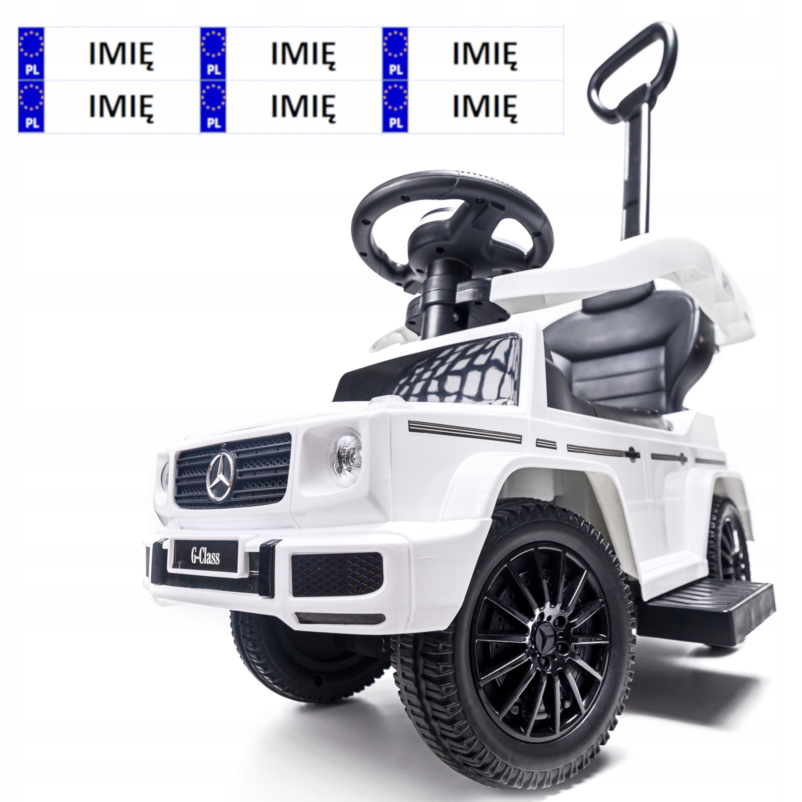 Jeździk Pchacz Chodzik Mercedes Autko Gumowe Koła Auto Samochodzik