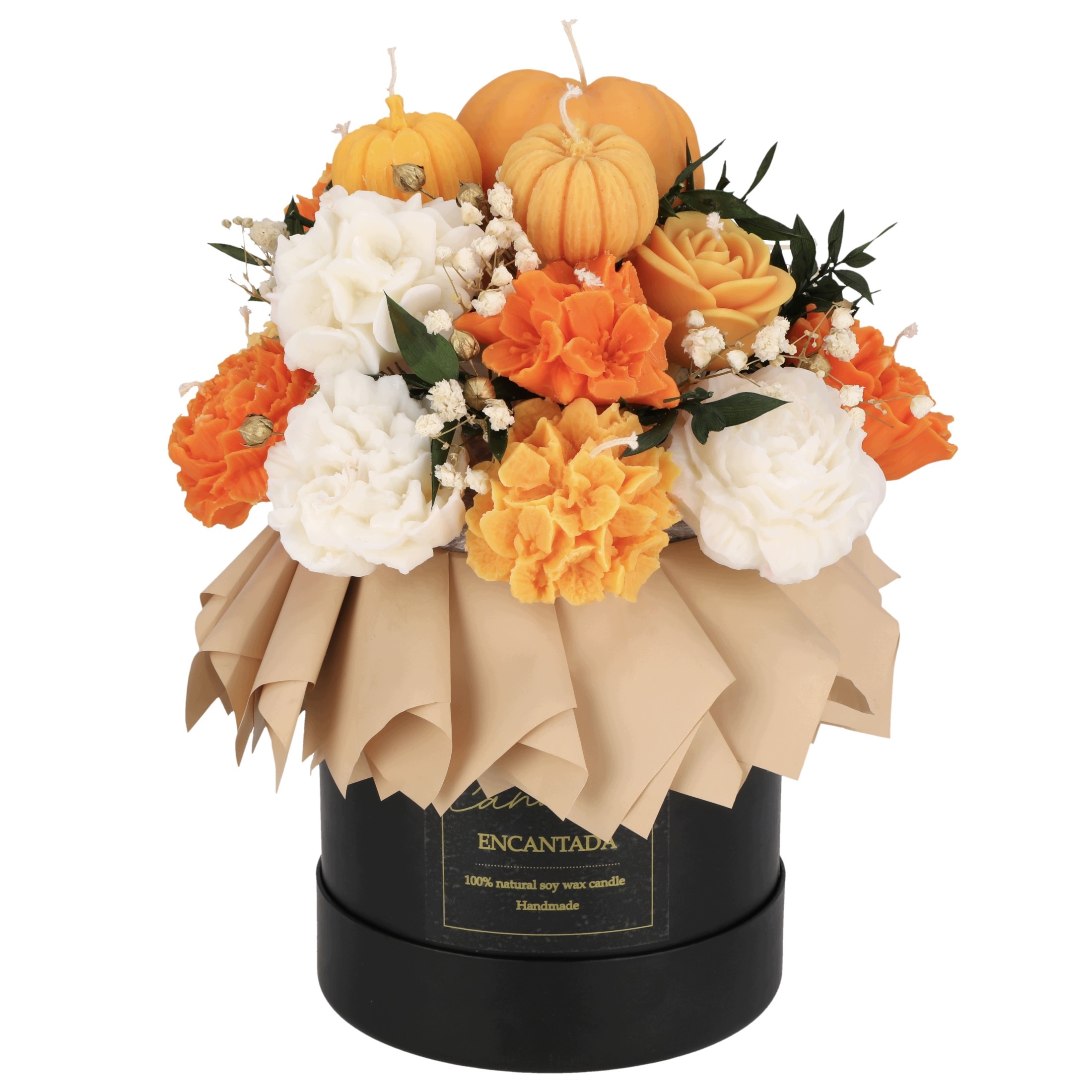 Sójová sviečka Vonná Sviečka Jesenná tekvica Flowerbox pumpkin Kytica