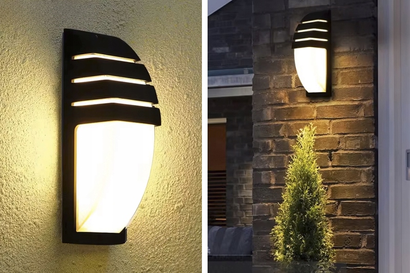 KINKIET ZEWNĘTRZNY LAMPA LED ELEWACYJNA OGRODOWA ŚCIENNA IP54 E27 ALUMINIUM Maksymalna moc pojedynczego źródła światła 60 W