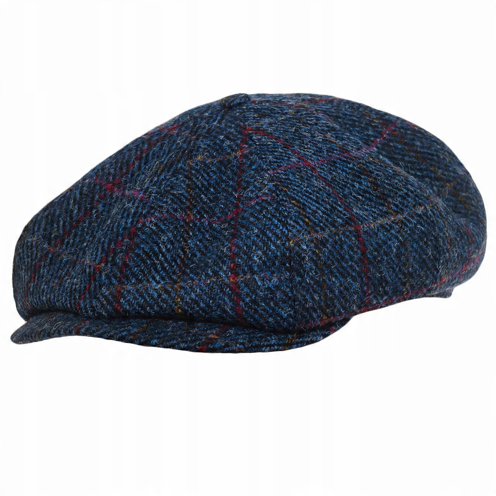 

Kaszkiet Z Harris Tweed Z Daszkiem Niebieski 55 cm