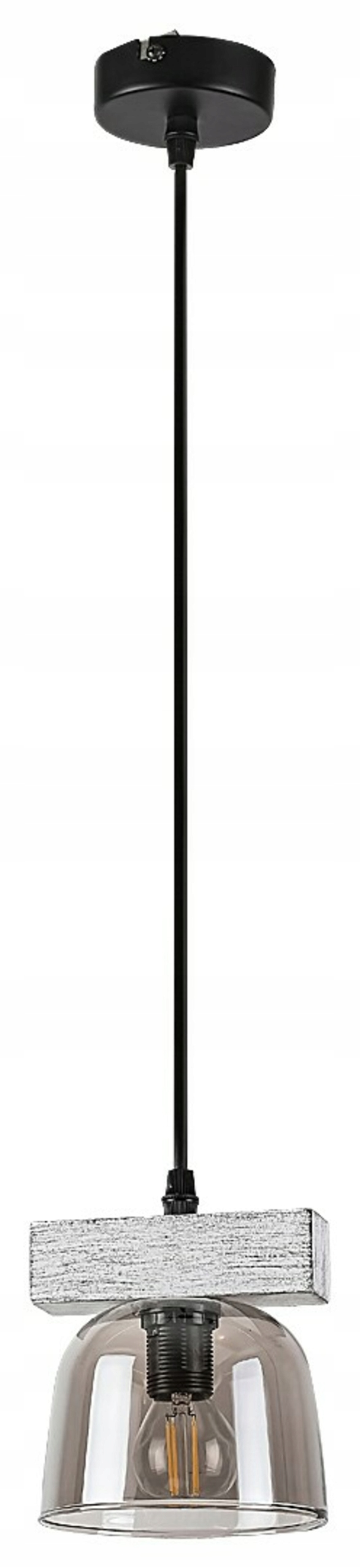 Rabalux Cardamom závěsné svítidlo E14 stříbrný dub/černá/šedé sklo 3118