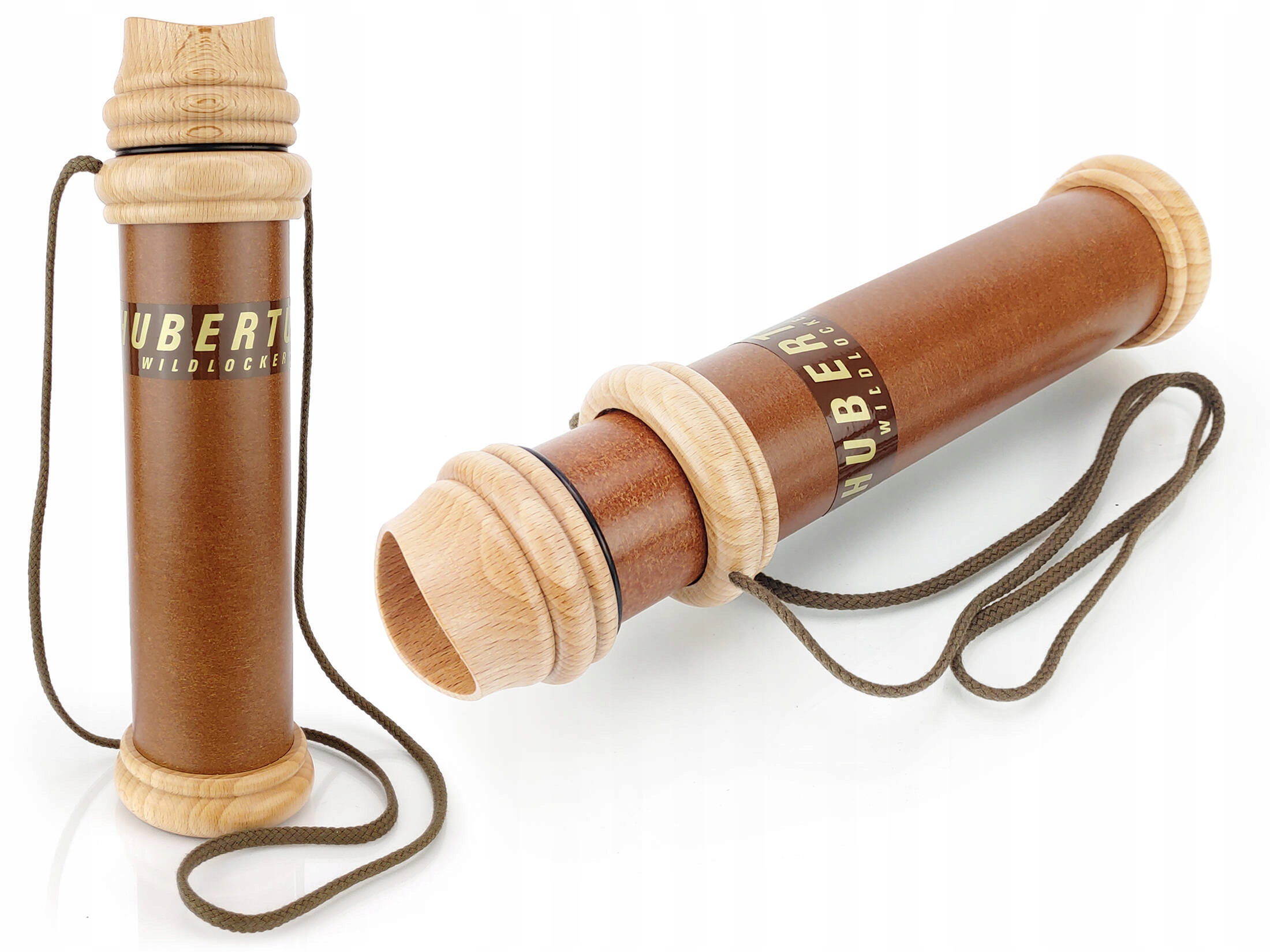 Dřevěná rozkládací zvuková návnada tuba pro býky a jeleny Hubertus 300