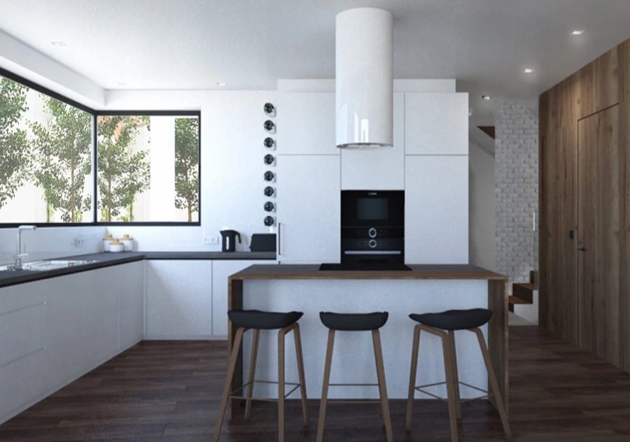 Okap wyspowy TOFLESZ BALTIC 40 biały LED pilot Rodzaj okapu wyspowy