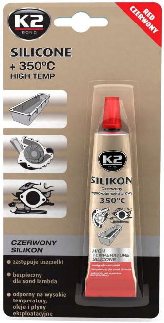 

K2 Silikon Wysokotemperaturowy Czerwony +350°C 21G