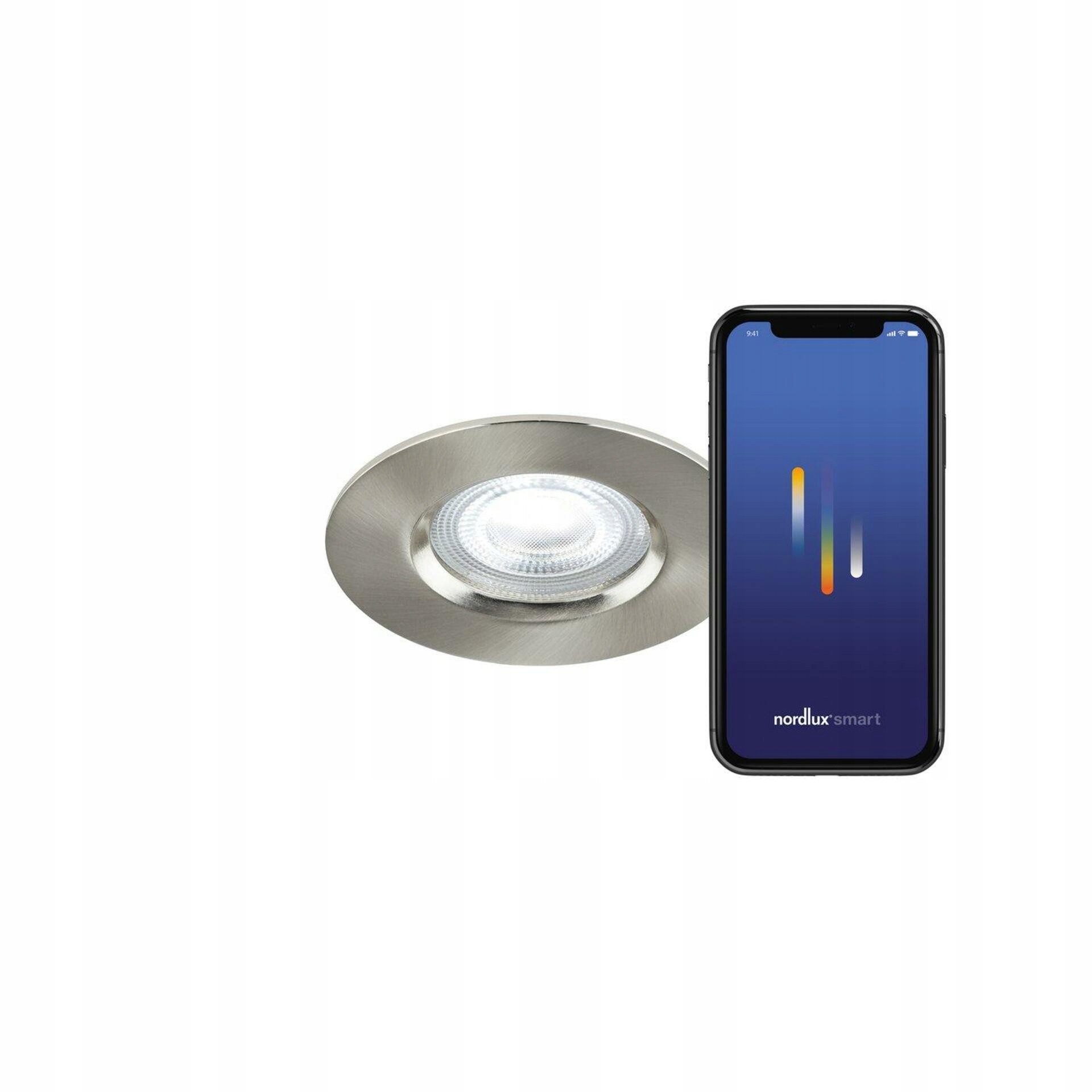 Nordlux Don Smart Color vestavné Led svítidlo IP65 4,7W broušený nikl