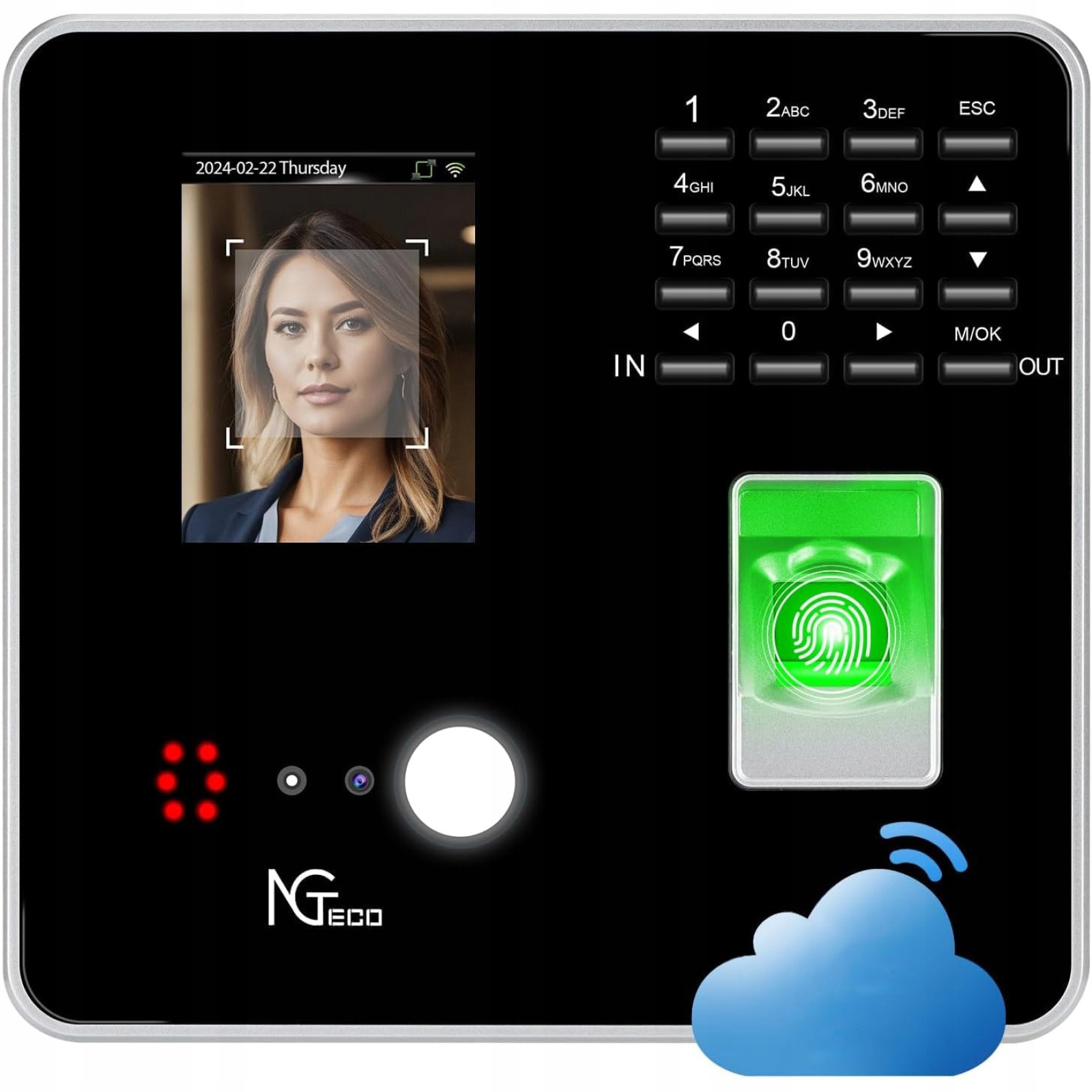 NGTECO REJESTRATOR CZASU PRACY ODCISK PALCA FI277