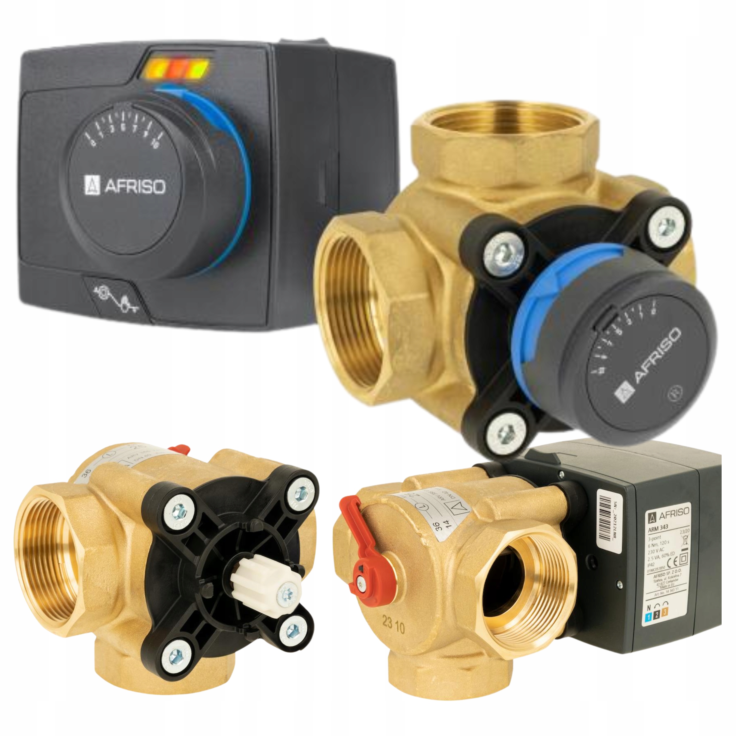 Elektrický Pohon Arm 343 3-CESTNÝ Směšovací Ventil Arv 386 1 1/2"