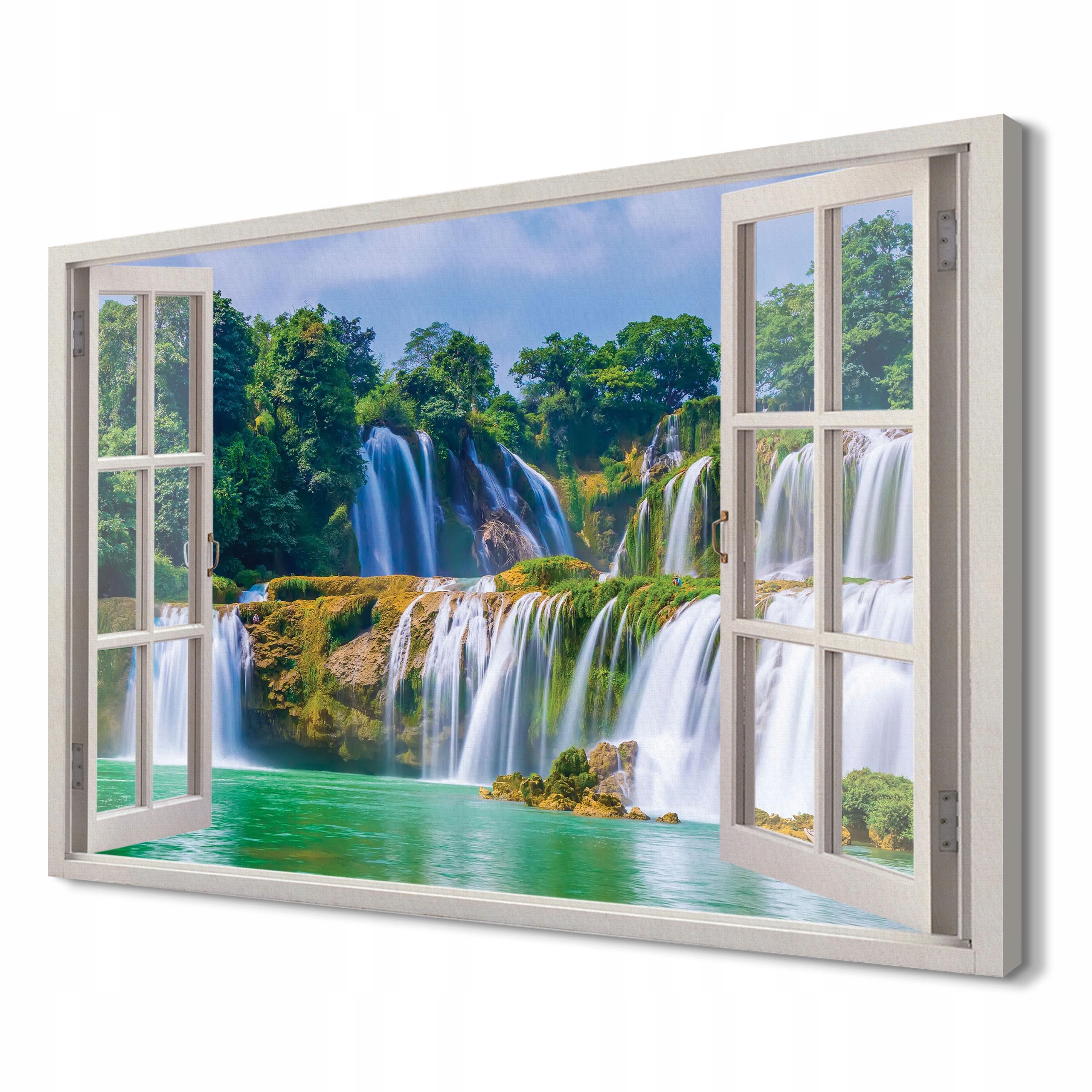 

Wodospad dżungla Fotografia na płótnie 3d 120x80
