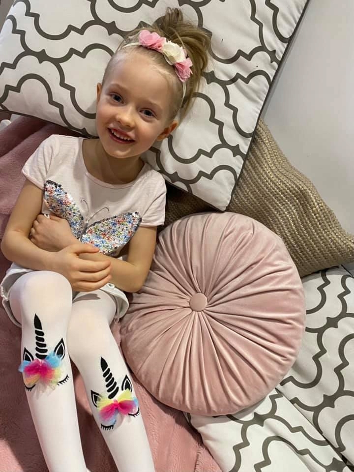 FUNPOL BIAŁE RAJSTOPY MIKROFIBRA 3D JEDNOROŻEC 50DEN 110-116 Marka Fun Pol