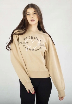Mikina Pit Bull Bez Kapuce Oversize Washed Manzanita Heart béžová