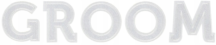 

Naprasowanka na Ubrania Groom Pan Młody 30x6cm