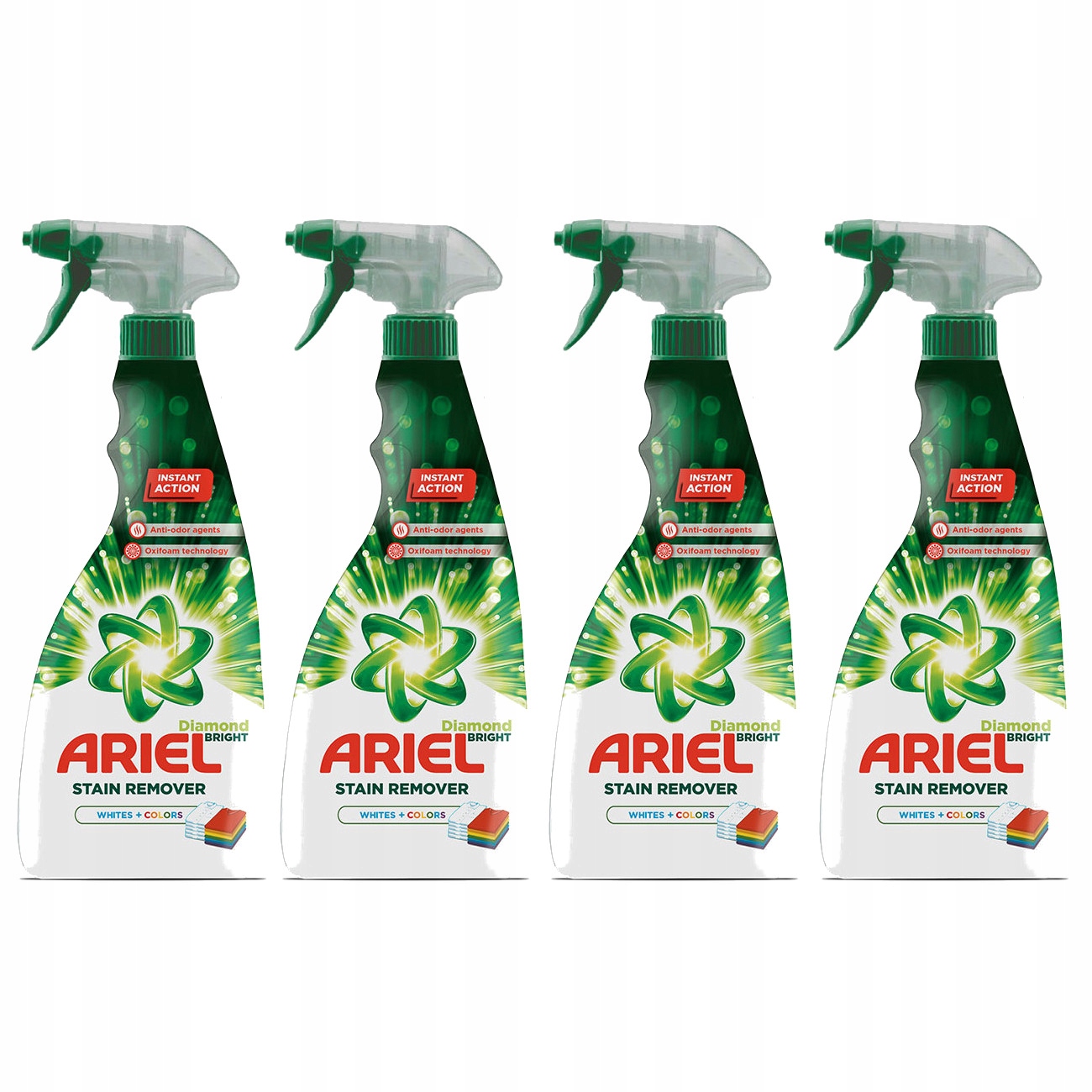 Levně Odstraňovač skvrn na tkaniny Ariel Stain Remover Univerzální 4x 750 ml